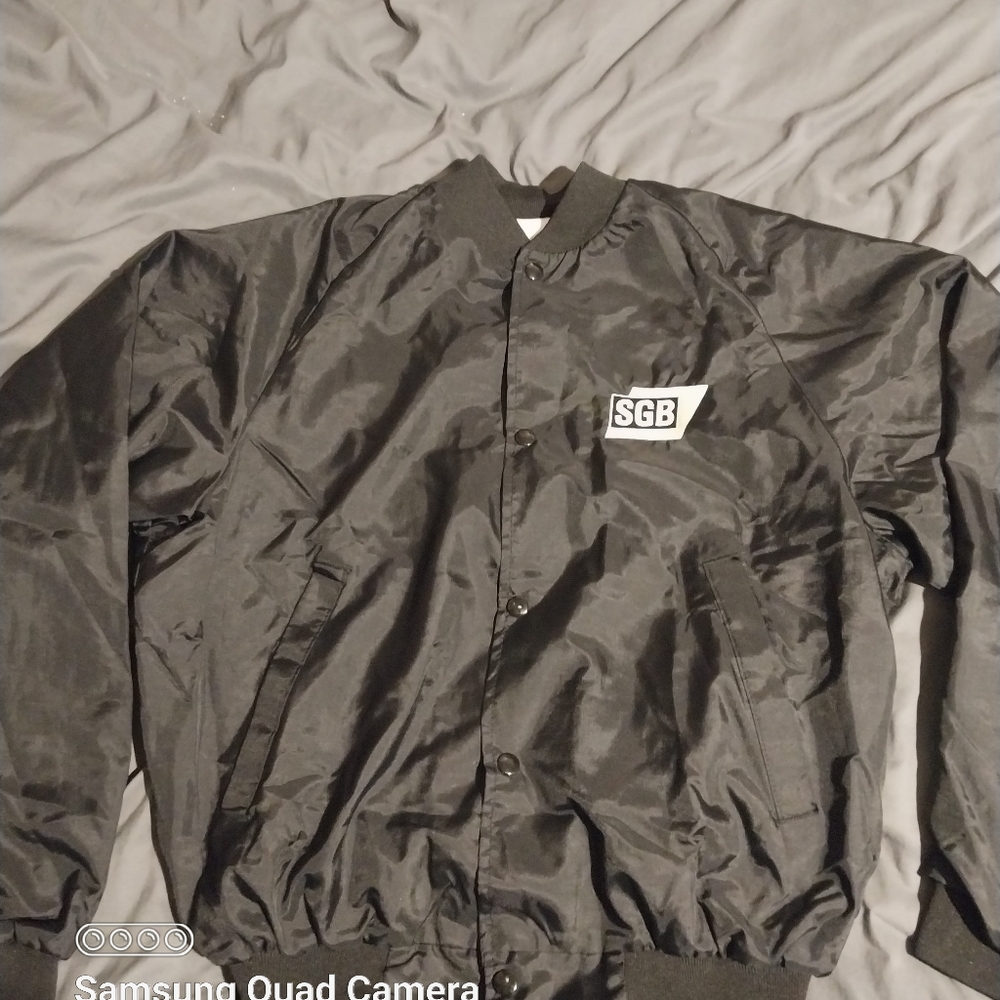 Vintage embroidered SGB button up windbreaker